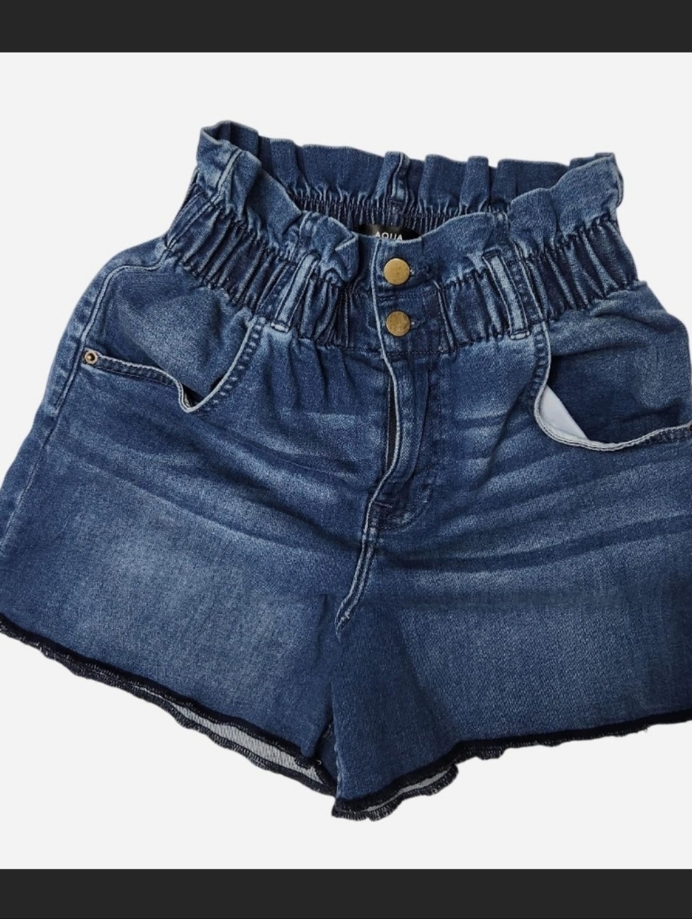 Aqua Bloomingdale’s High Rise Denim Shorts Medium Wash Size 25 EUC